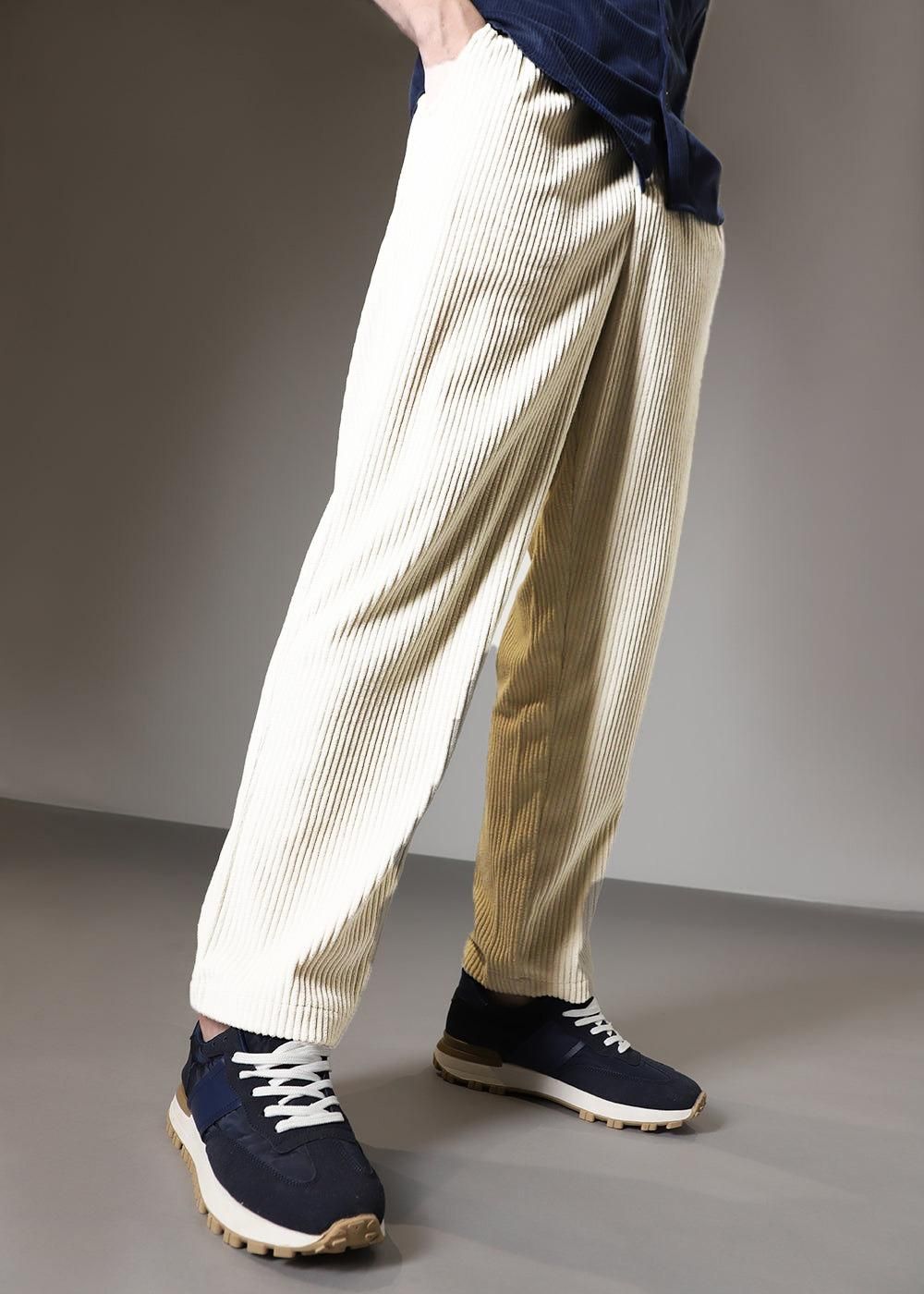 Men's Fabric Stylish Pants (Combo of 2)