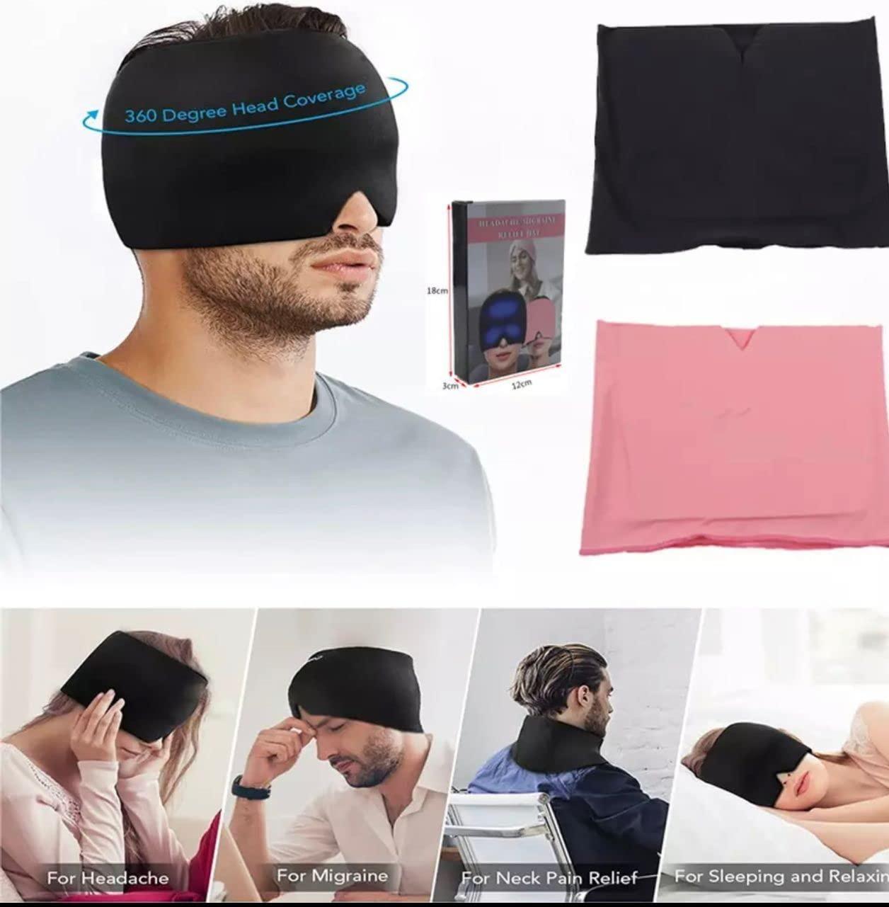 Migraine Relief Cap – Hot & Cold Therapy Headache Ice Pack Mask