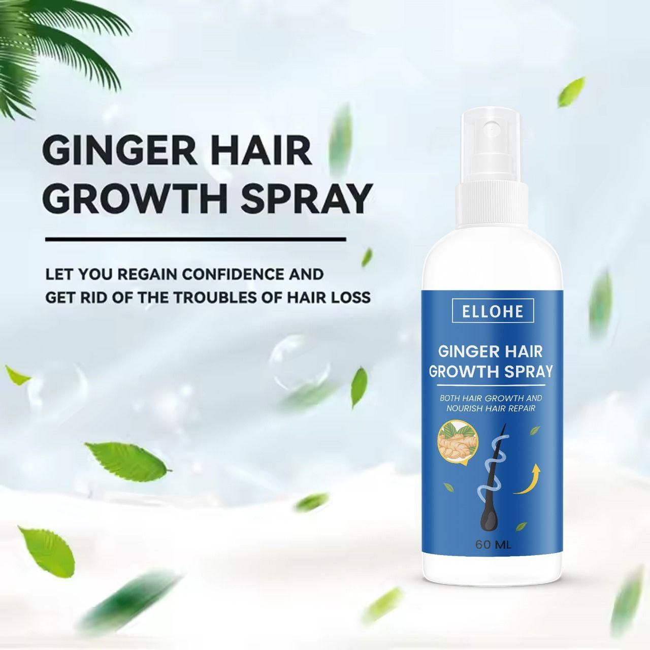 Ginger Hair Growth Spray (60 ML Pack of 2)
